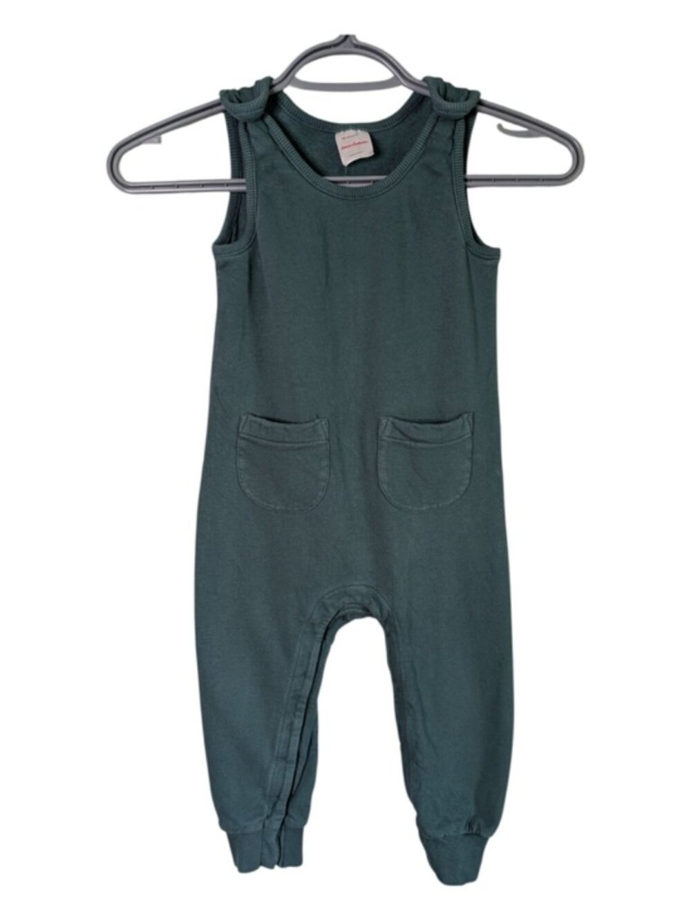 Hanna Andersson French Terry Pocket Overalls Juniper Green Size 3T (90cm)